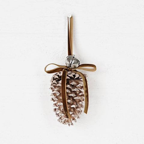 Pinecone with Bell and Ribbon - Holiday Depot Inc.