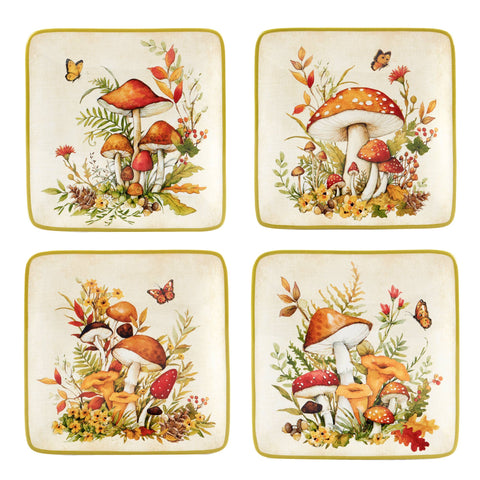 Woodland Critters Fall Canape Plate 6 in Assorted - Certified International