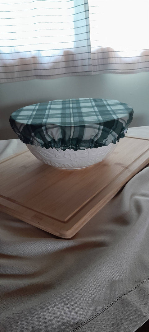Plaid XL Waterproof Lined Bowl Cover - Keetna Farm Goods