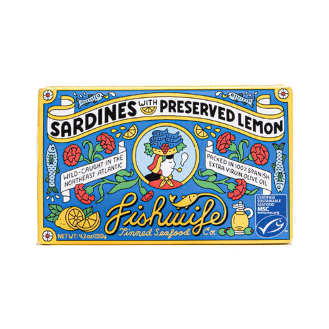 Sardines with Preserved Lemon, 4.2 oz tin - Fishwife