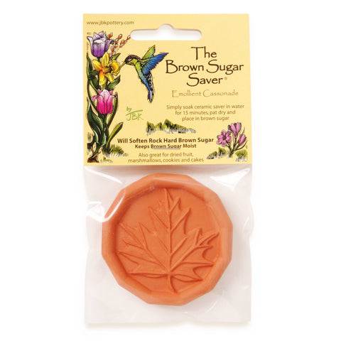 Brown Sugar Saver - Maple Leaf Design - JBK Pottery