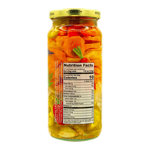 Pickled Giardiniera, 16 oz Handcrafted - Ayurveg | NudeVeg Pickles