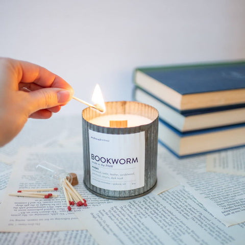 Christmas Cottage Rustic Vintage Farmhouse Wood Wick Candle: 10oz - Anchored Northwest