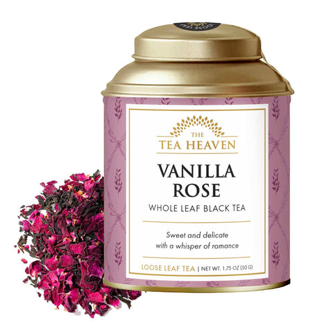 Vanilla Rose Loose Leaf Canister, 1.75 oz - The Tea Heaven
