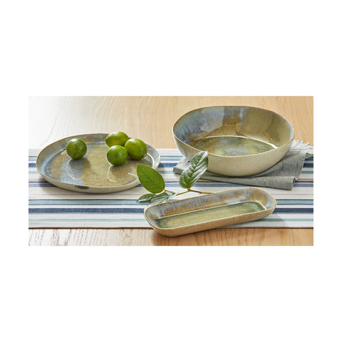Montauk Stoneware Oblong Platter, 10.8" - tag