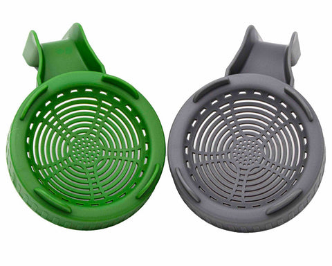Plastic Sprouting Lid with Built-In Stand and Handle, Wide Mouth, Green - Mason Jar Lifestyle