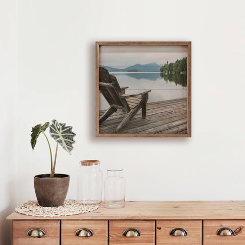 Lake Chair: 12"x 12", Wall Art - Kendrick Home