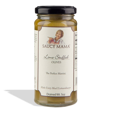 Saucy Mama Lime Stuffed Olives, 5oz - Suzie's Organics and More