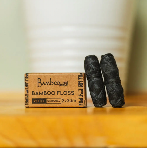 Charcoal Bamboo Floss, 2 Pack - Bamboo Switch