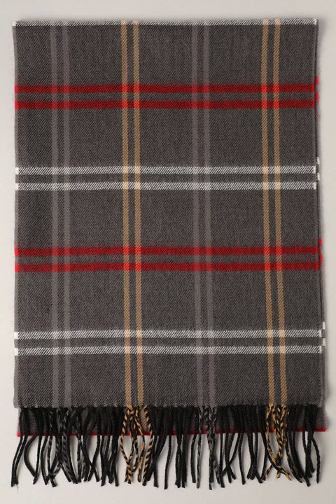 Red Tartan Plaid Softer Than Cashmere Muffler Scarf - One Size - Fashion City