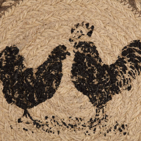 Sawyer Mill Charcoal Poultry Jute Trivet, 8 in - VHC Brands