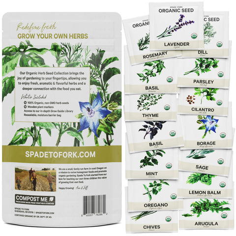 Organic Herb Seeds - Non-GMO - Spade To Fork