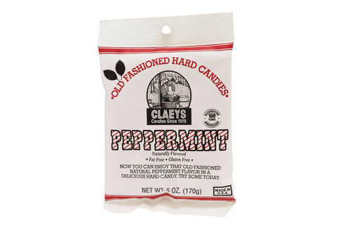 Claeys Peppermint Old Fashioned Hard Candies, 6oz Bag - Grandpa Joe's