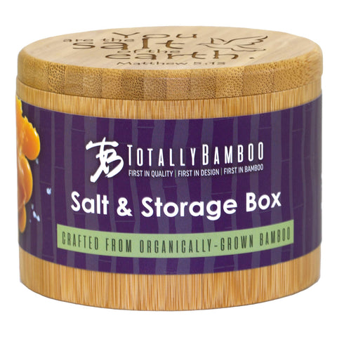 Salt Box: "Salt of the Earth" Engraved  - Totally Bamboo