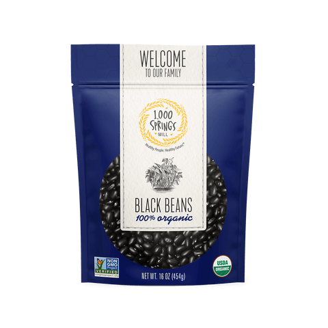 16 oz. Organic Black Beans - 1000 Springs Mill