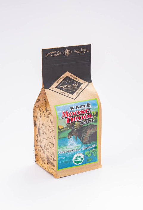 Moose Drool Organic Coffee, 12 oz Whole Bean - Hunter Bay Coffee Roasters