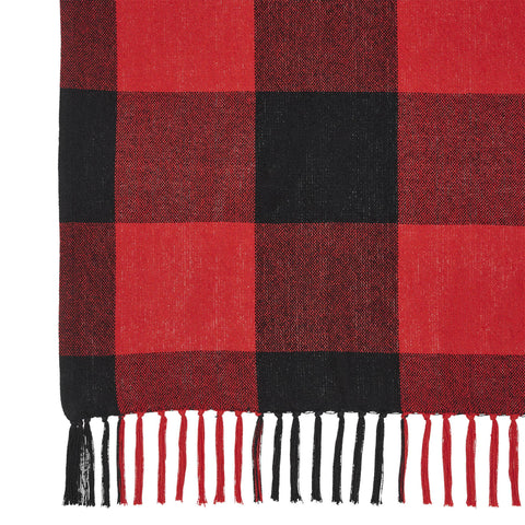 Harper Red Black Buffalo Check Woven Throw, 50x60 in - VHC Brands