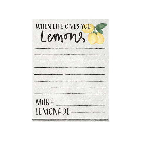When Life Gives You Lemons Mini Notepad - Col House Designs