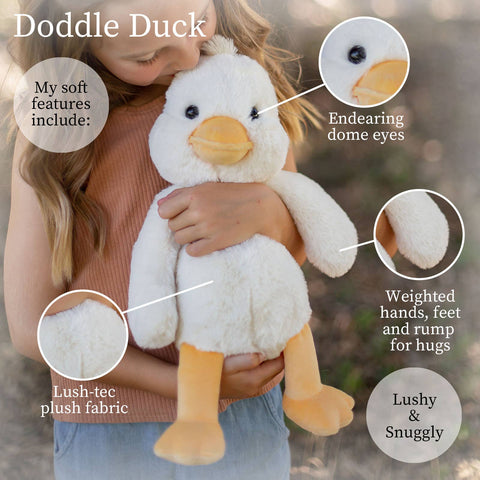 Doddle Duck Lushee Plush, 16" - Beverly Hills Teddy Bear Company