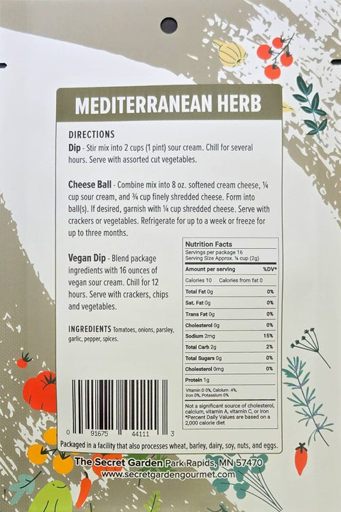Greek Goddess Dip Mix - The Secret Garden