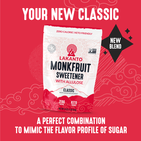 Classic Monkfruit Sweetener with Allulose, 1 lb - Lakanto
