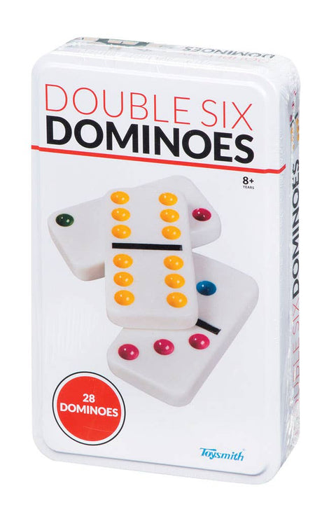 Double Six Dominoes In Color Collectors Tin - Toysmith