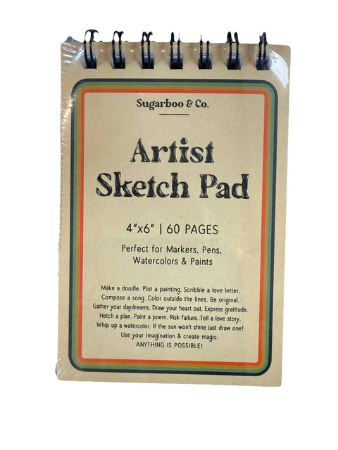 Spiral Artist Sketch Pad, 4"x6" - Sugarboo & Co