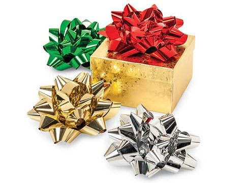 Metallic Confetti Self Adhesive Gift Bows: 2" Assortment - Nashville Wraps