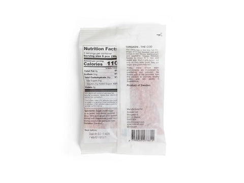 Torsken Blackcurrant Raspberry Swedish Candy Fish, 4.2 oz - Kolsvart