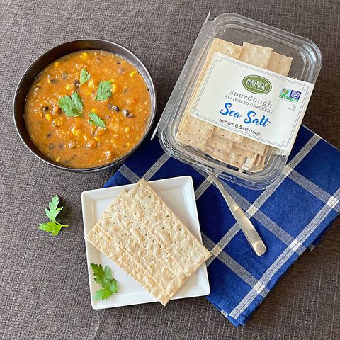Sourdough Sea Salt Flatbread Crackers - Partners Crackers