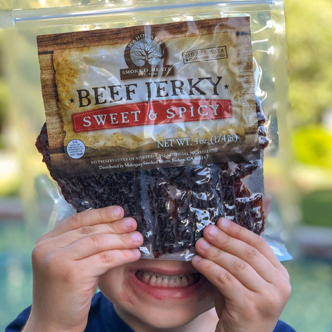 Sweet N' Spicy Beef Jerky, All-Natural, 4 oz - Mahogany Smoked Meats