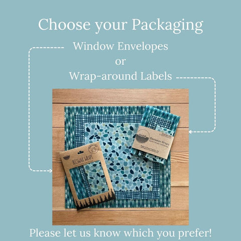 Beeswax Wraps, Fresh Flora, Half-Pint set of 4, 6"x6" - Shor