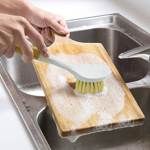 Bamboo Brush with Handle, Natural Cleaning Dish Brush - AIRNEX