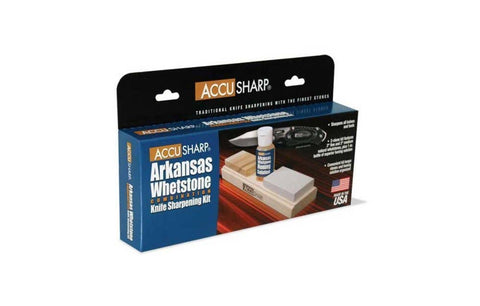 AccuSharp Arkansas Whetstone Combo Knife Sharpening Kit, w/ Honing Oil #023C - Benhalex