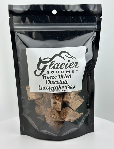 Freeze Dried Chocolate Cheesecake Bites, 3.5oz Bag - Glacier Gourmet