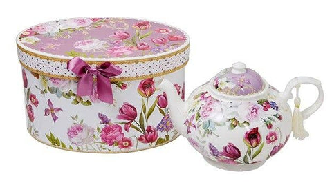 Tulips Bone China Teapot, 1.14 qt, in Gift Box