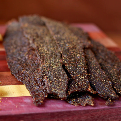 Black Peppered Buffalo Jerky, All-Natural, 3 oz - Mahogany Smoked Meats