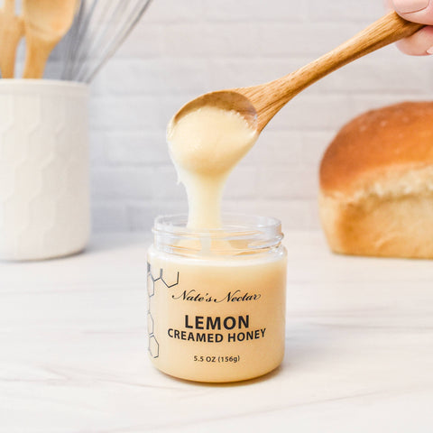 Lemon Creamed Honey, 5.5 oz jar - Nate's Nectar
