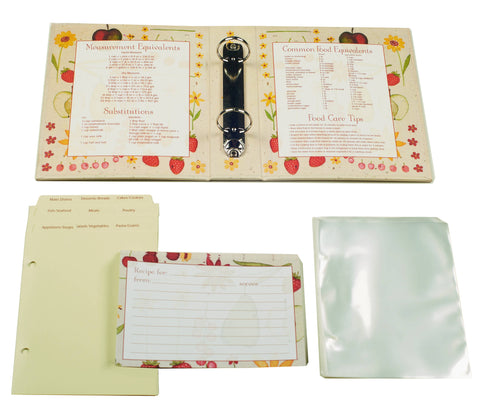 Fruit 'n Flowers Recipe Card Cookbook - Meadowsweet Kitchens