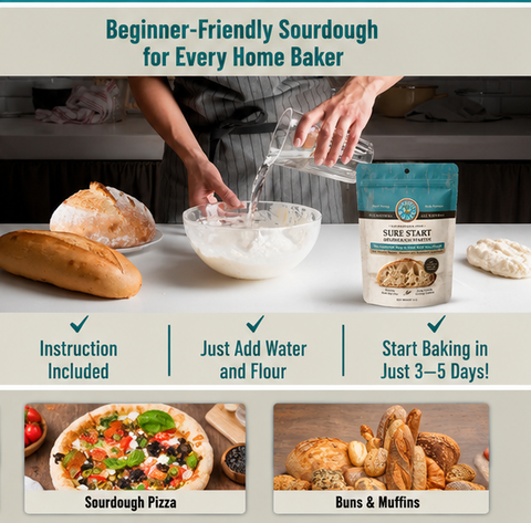 Sure Start Fail-Proof Sourdough Starter Culture (regular) - My Rustic Roots