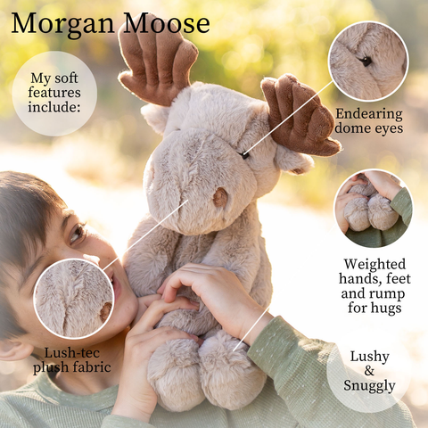 Morgan Moose Lushee Plush, 16" - Beverly Hills Teddy Bear Company