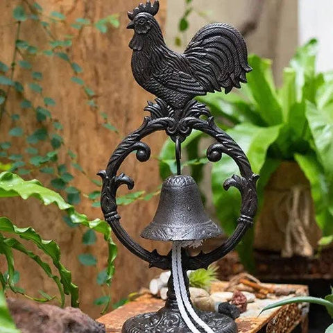 Cast Iron Tabletop Dinner Bell, 16" tall - Vagabond Vintage
