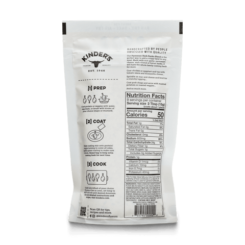 Parmesan Herb Crispy Panko Blend, 5 oz - Kinder's Sauces & Seasonings