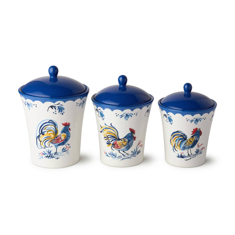 French Rooster Canister Set, 3 pc - Certified International