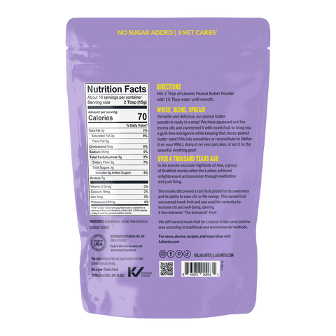 Peanut Butter Powder, 8.5 oz - Lakanto