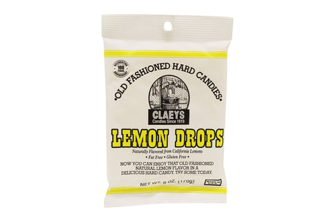 Claeys Lemon Drops Old Fashioned Hard Candies, 6oz Bag - Grandpa Joe's