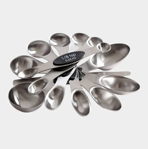 Stainless Steel Magnetic Measuring Spoons, Set of 8 - Breadtopia
