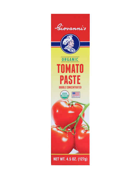 Tomato Paste, 4.5 oz tubes, Made in USA, USDA Organic - Giovanni's