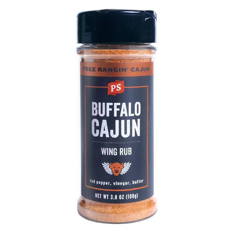 PS Seasoning - Buffalo Cajun Wing Rub, 3.8 oz plastic jar - PS Seasoning