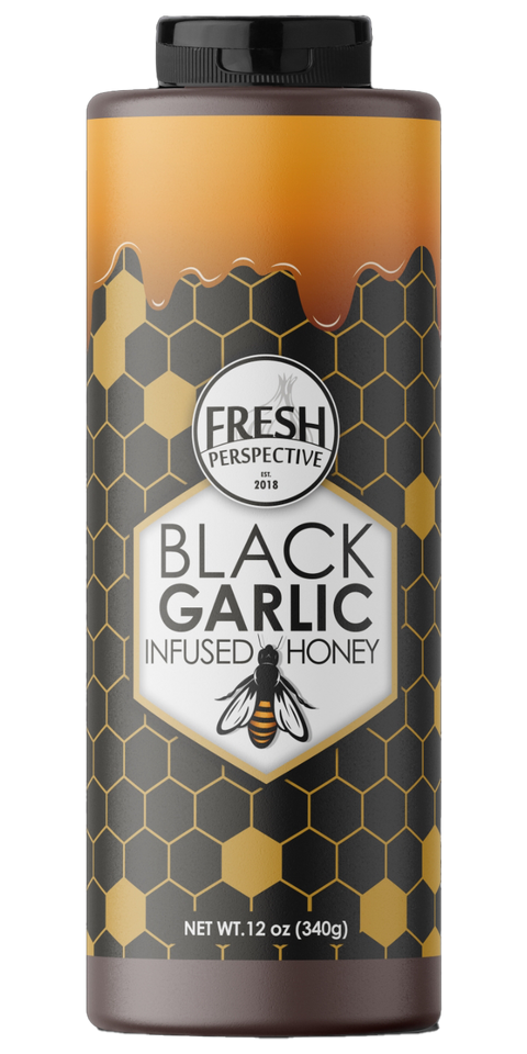 Black Garlic Infused Honey (12oz) - Fresh Perspective